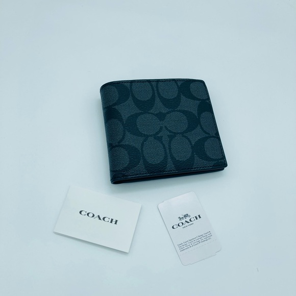 NWT COACH DOUBLE BILLFOLD WALLET IN SIGNATURE - Picture 8 of 11